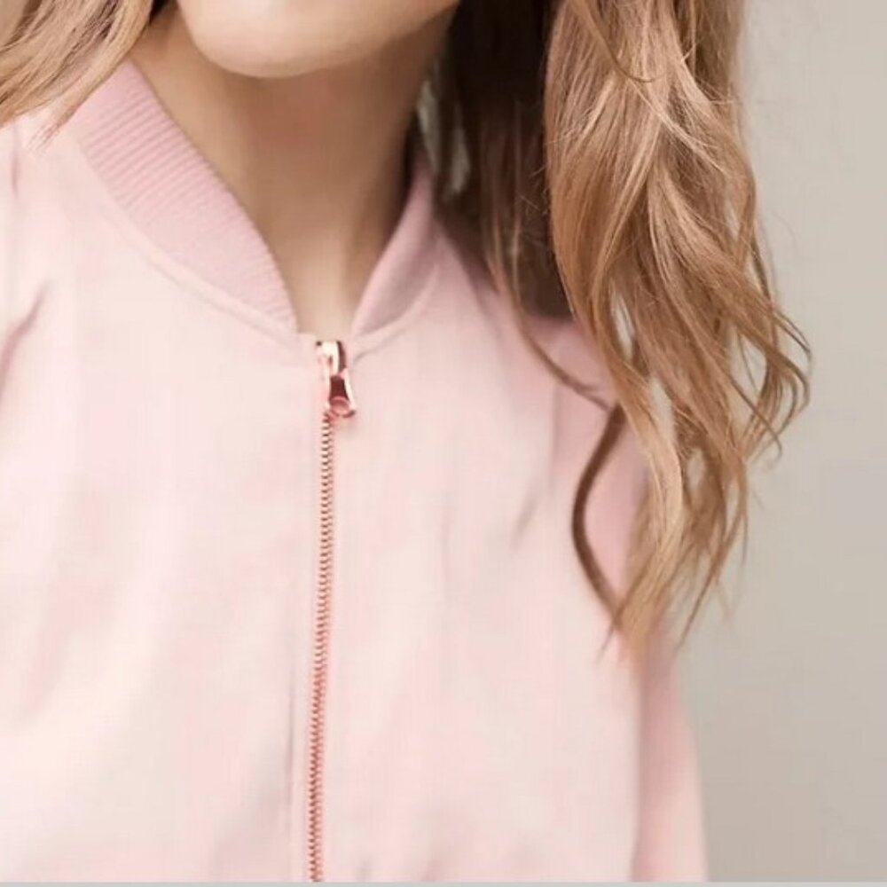 Hei Hei Anthropologie Hilltop Bomber Jacket Pink, size XS - Picture 4 of 7
